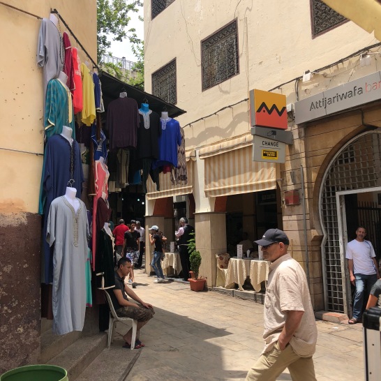 This was where we waiting when we couldn't find our way to the Riad. Really great shops all over the place!